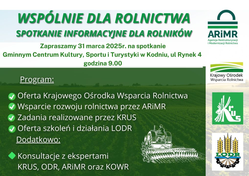 Miniaturka artykułu Spotkanie informacyjne dla rolników