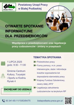 Miniaturka artykułu Otwarte spotkanie informacyjne dla przedsiębiorców