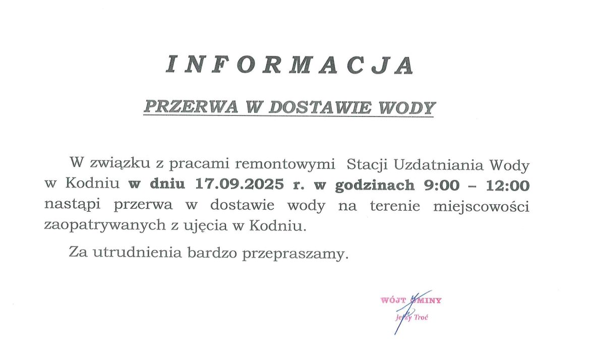 Miniaturka artykułu Przerwa w dostawie wody